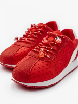 Кеды SELA с декором для девочек, красный, арт. 43408