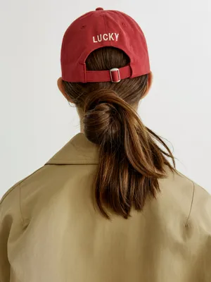 Бейсболка SELA с вышивкой Lucky, бордовый, арт. 43409