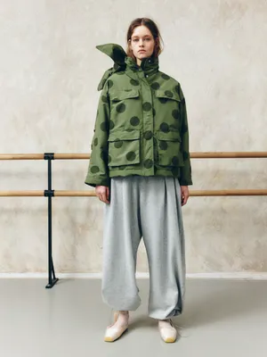 Куртка с шарфом SELA Young, хаки, арт. 43413