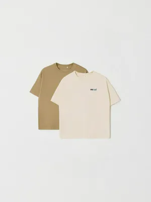 Набор из 2 футболок SELA для мальчиков, разноцветный, арт. 43444