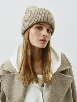 Шапка SELA, бежевый, арт. 43489