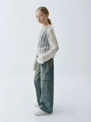 Джинсы Sela Wide Leg, голубой, арт. 43499