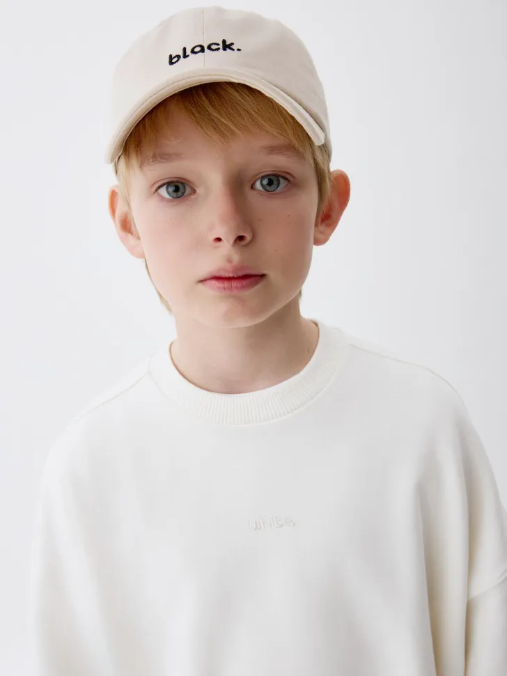 Детская бейсболка с вышивкой, бежевый, арт. 4351