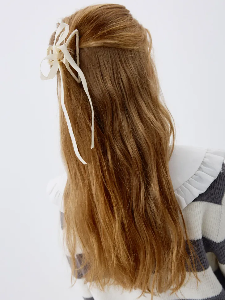 Заколка-крабик для волос для девочки, бежевый, арт. 4356