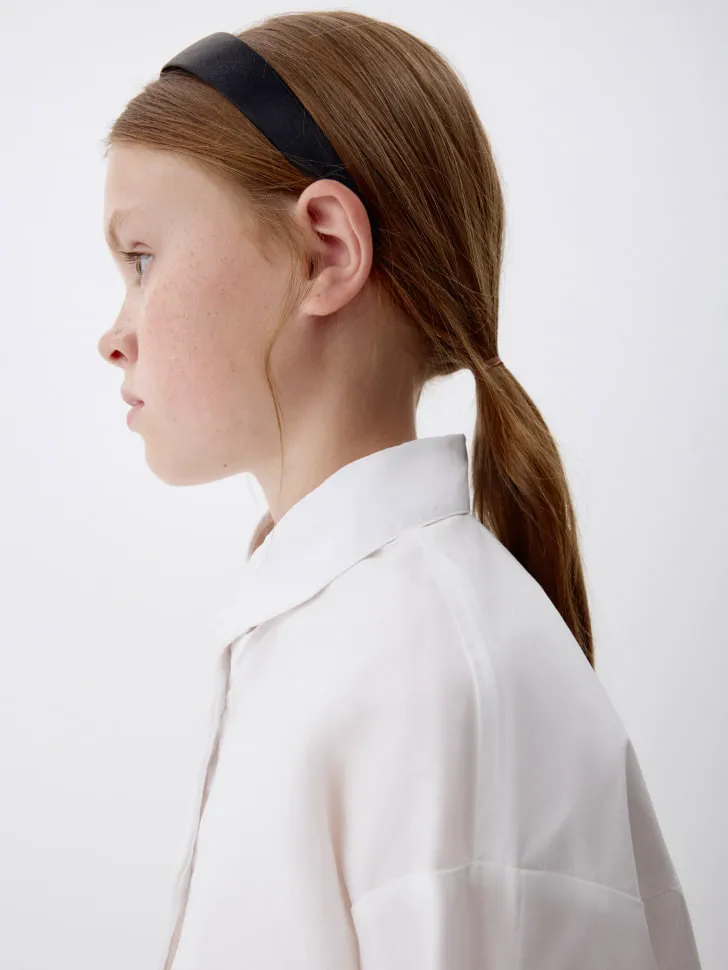 Атласный ободок для девочек, черный, арт. 4360