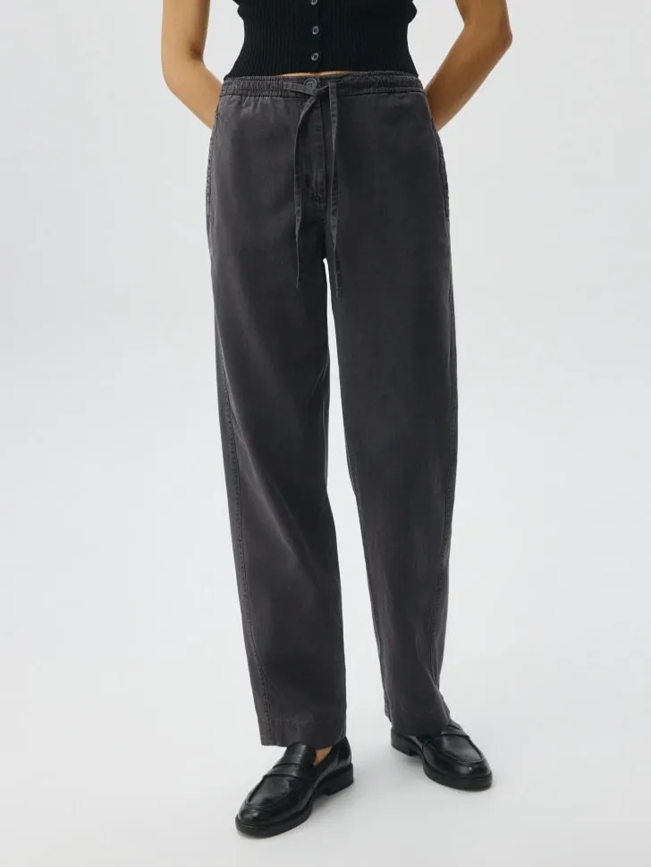 Брюки из смесового тенселя, серый, арт. 4368