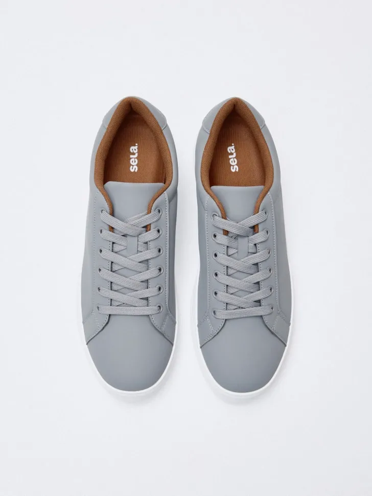 Базовые кеды из искусственной кожи, серый, арт. 4371