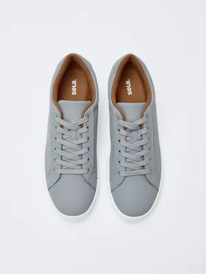 Базовые кеды из искусственной кожи, серый, арт. 4371