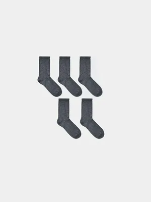Набор из 5 пар детских носков SELA, серый, арт. 43712