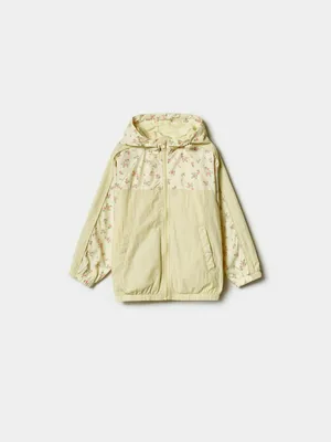 Ветровка Sela с капюшоном для девочек, желтый, арт. 43715