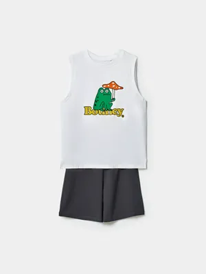 Пижама SELA для мальчиков с принтом, разноцветный, арт. 43717