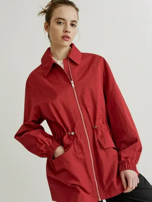 Ветровка Sela удлиненная, красный, арт. 43719