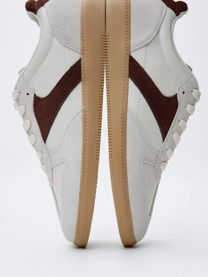 Кеды из натуральной кожи, разноцветный, арт. 4372