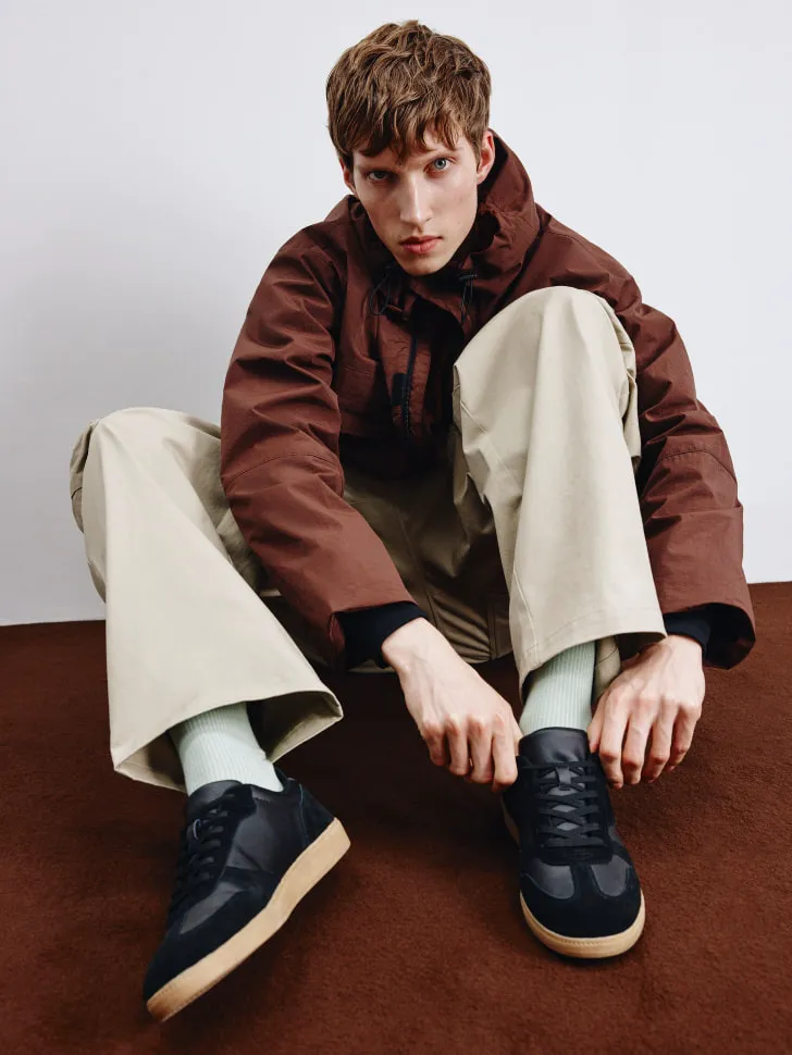 Кеды из натуральной кожи, черный, арт. 4374