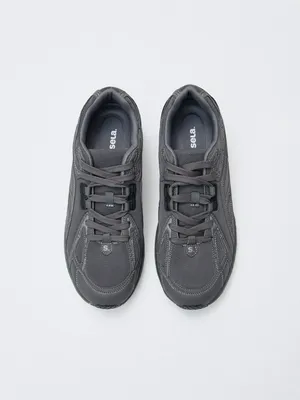 Комбинированные кроссовки, серый, арт. 4375