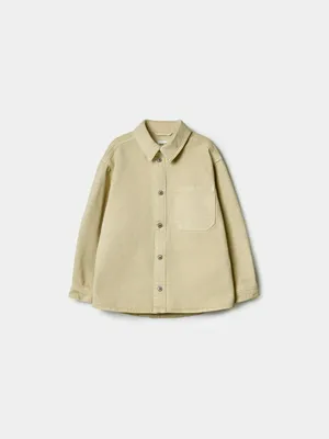 Детская джинсовая рубашка оверсайз Sela, бежевый, арт. 43761