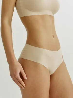 Бесшовные трусы-слипы Sela из микрофибры, бежевый, арт. 43804