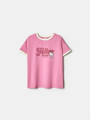 Футболка Hello Kitty для девочек, розовый, арт. 43822