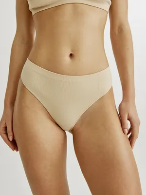 Трусы-слипы SELA в рубчик, бежевый, арт. 43847