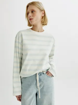 Лонгслив Sela оверсайз в полоску, разноцветный, арт. 43930