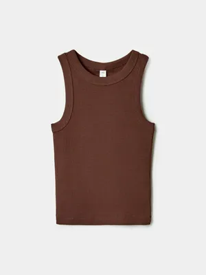 Базовый топ Sela для девочек, коричневый, арт. 43932