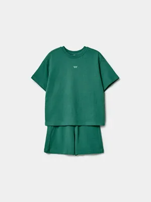 Комплект Sela из футболки и шорт, зеленый, арт. 43938