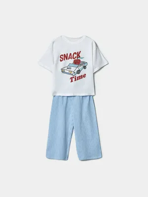 Пижама SELA для мальчиков с принтом, разноцветный, арт. 43947