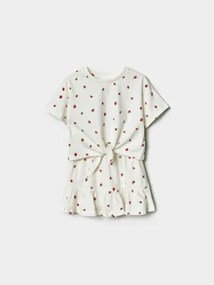 Комплект SELA для девочек футболка и юбка Клубника, разноцветный, арт. 43964