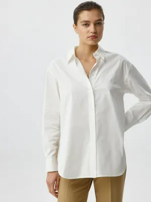 Оверсайз рубашка с гербовой вышивкой, арт. 4406