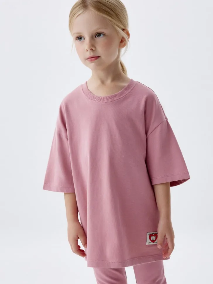 Детская базовая футболка, розовый, арт. 4425