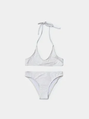 Купальник SELA Раздельный для девочек, серый, арт. 44298