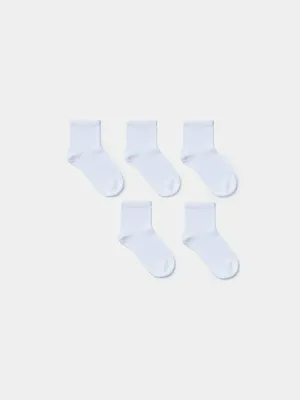 Детские носки Sela, набор из 5 пар, белый, арт. 44312