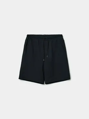 Трикотажные прямые шорты SELA, черный, арт. 44323