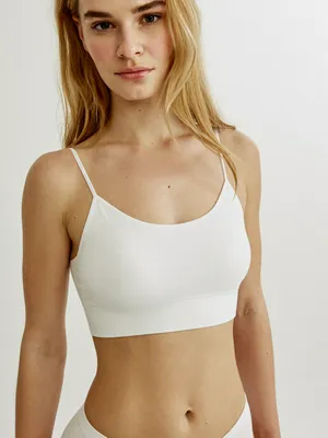 Бюстгальтер-топ SELA Базовый, белый, арт. 44331