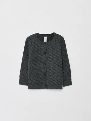 Вязаный кардиган для малышей, серый, арт. 4434