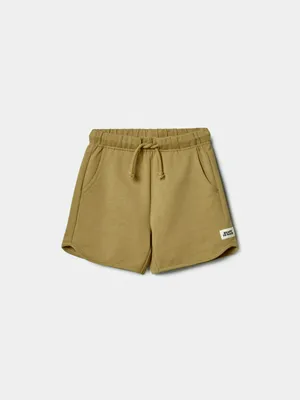 Трикотажные шорты Sela для мальчиков, хаки, арт. 44340