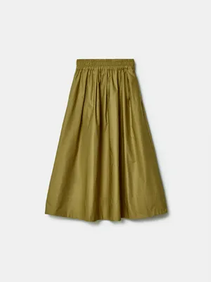 Юбка SELA расклешенная миди, хаки, арт. 44400