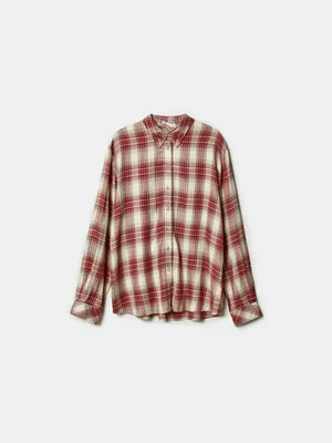 Рубашка SELA фланелевая оверсайз в клетку, разноцветный, арт. 44401