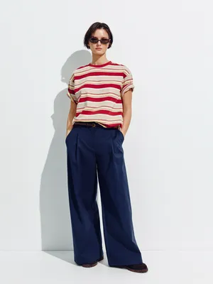 Широкие брюки SELA, синий, арт. 44428