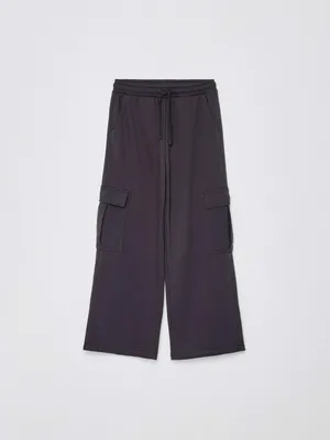 Трикотажные брюки карго для мальчиков SELA ARCHIVE, серый, арт. 4445