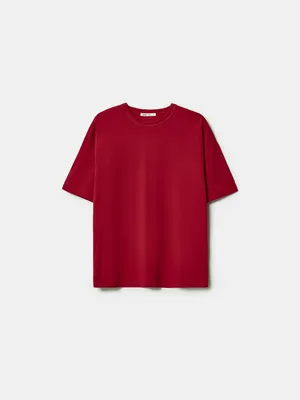 Футболка Sela Мира оверсайз, бордовый, арт. 44454