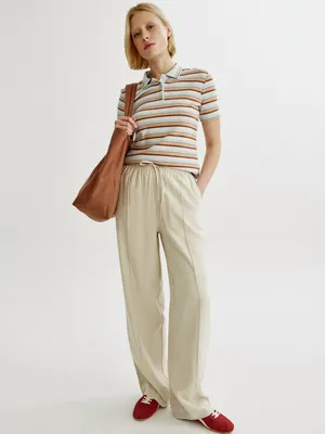 Прямые брюки SELA, бежевый, арт. 44458