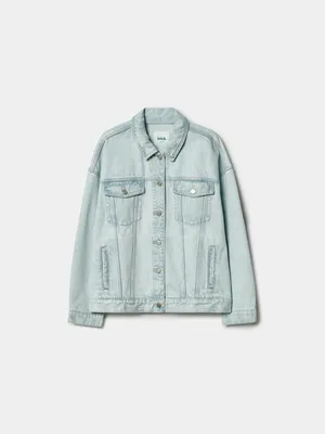 Джинсовая куртка SELA оверсайз, голубой, арт. 44462