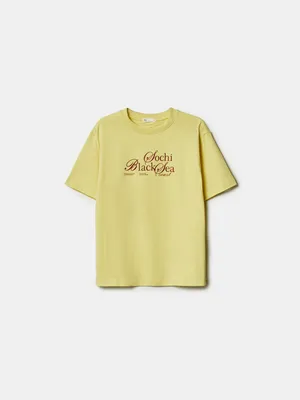 Футболка Sela с принтом, желтый, арт. 44477