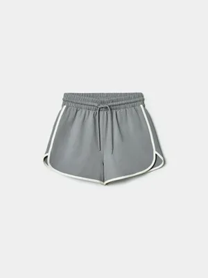 Шорты SELA Трикотажные для девочек, серый, арт. 44499