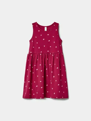 Платье Sela трикотажное с принтом для девочек, розовый, арт. 44502