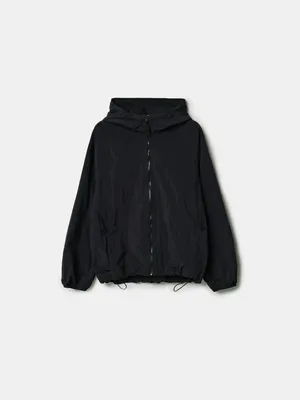 Ветровка SELA влагонепроницаемая жатая, черный, арт. 44510