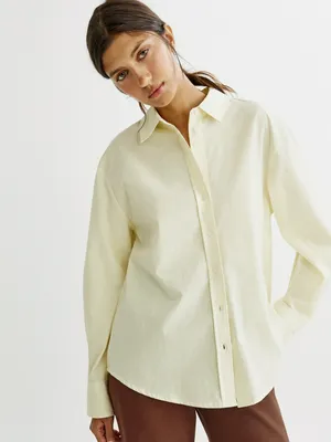 Рубашка SELA в полоску, желтый, арт. 44533