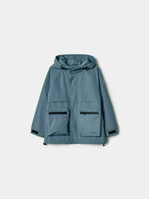 Ветровка SELA для мальчиков с капюшоном, синий, арт. 44549