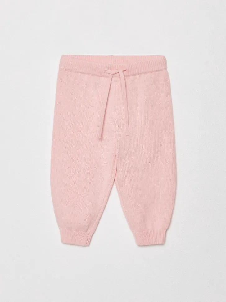 Вязаные брюки для малышей, розовый, арт. 4457